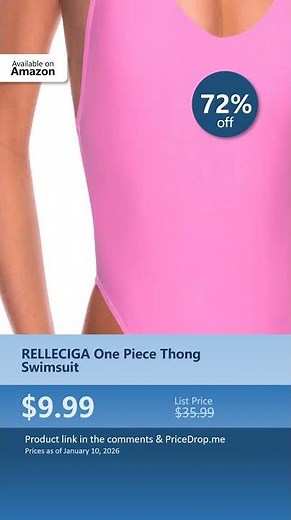 RELLECIGA One Piece Thong Swimsuit