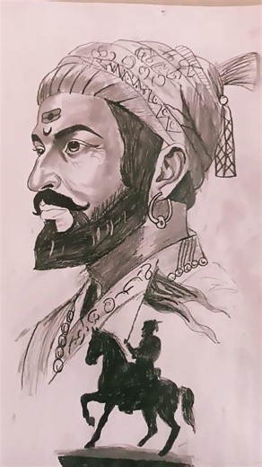 chhatrapati Shivaji Maharaj Ji ki drawing 🙏🏻🚩||chhatrapati Shivaji Maharaj ji ka outline drawing 🙏🏻|