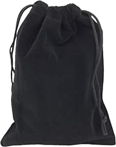 Palmhomee Pack of 24 5x7 Inch Velvet Drawstring Bags Gift Bag Velvet Pouch For Jewelry Wedding and Party Favor (Black)
