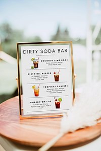 Dirty Soda Bar Sign, Soda Bar Mocktail Print, Signature Drink Recipes Template Poster, Non Alcoholic Pop Bar Grad Baby Bridal Shower Decor - Etsy