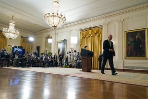 Biden's Teleprompter Did Not Say 'Leave Now' at End of Afghanistan Speech