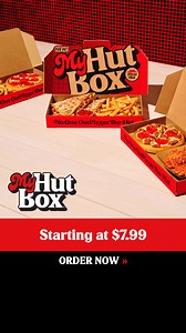 4K views | There’s no wrong way to build your My Hut Box™! Choose between a 2-topping Personal Pan Pizza®, a full order of Melts or a half order of Melts, then pair it with fries or 4 boneless wings tossed in either Buffalo Medium or Honey BBQ sauce. | Pizza Hut | Facebook