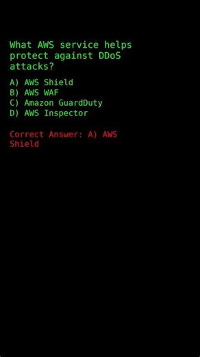 Daily AWS Interview Question Shorts #111 | What AWS service helps protect against DDoS attacks?