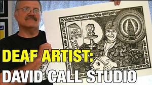 A Deaf artist, David Call, who specializes in linocut printmaking, which is considered a dying art! It's a very old-school technique from around the 1940-1950s. David brought it back to life in the most amazing artwork way!!! #JourneyBySVRS SVRS | Seek the World