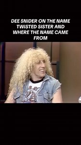 Dee Snider of Twisted Sister talks where the band got their name #twistedsister #deesnider Follow for more daily videos like this | Laurie Rycher