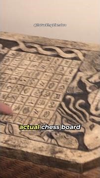 Ancient Chessboard With Alien Symbols? 👀♟️