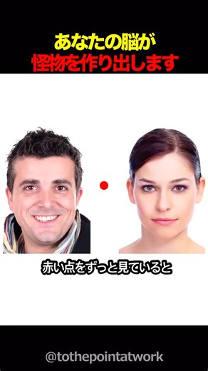 赤い点をずっと見てください