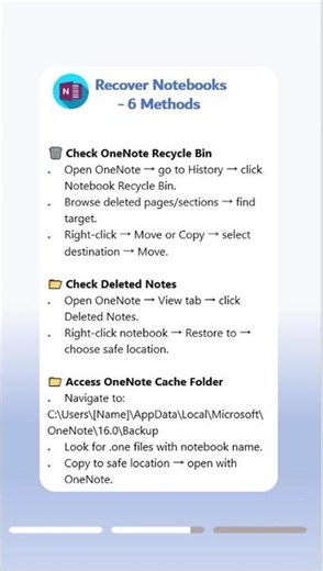 📓 OneNote Notebook Deleted or Disappeared? Here’s How to Recover It#onenote #notebook #filerecovery