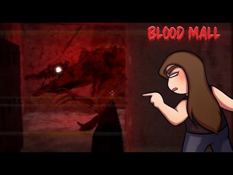 A MONSTER Is In The MALL?! - Blood Mall (#horror #game )
