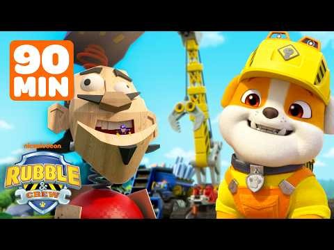 90 Minutes of Construction Crew Rescues! 🏗️🚨 | Rubble & Crew