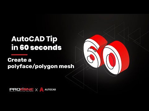 Create a polyface/polygon mesh | PFCAE | AutoCAD Tips in 60 Seconds