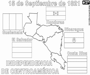 Independence of Central America coloring page printable game