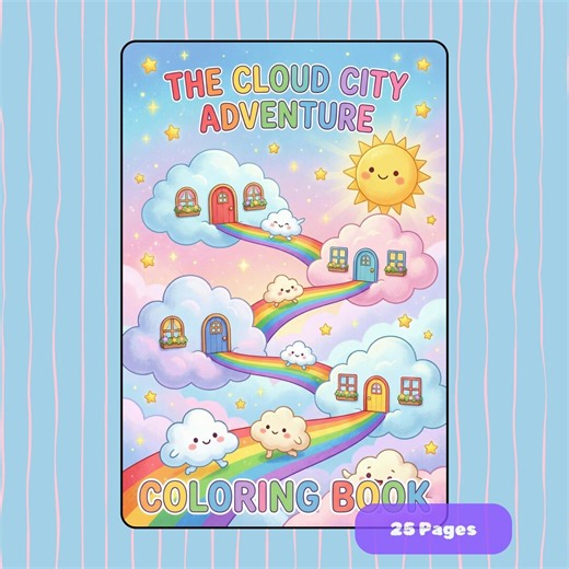 Cloud City Coloring Book | Kids Printable Activity (PDF Download) - Etsy