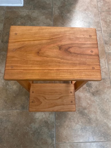 Handmade Cherry 2-step Foldable Step Stool | Space-saving Design | Hidden Bottom Steps Fold Into Top | Gift for Mom, Wedding, Home - Etsy