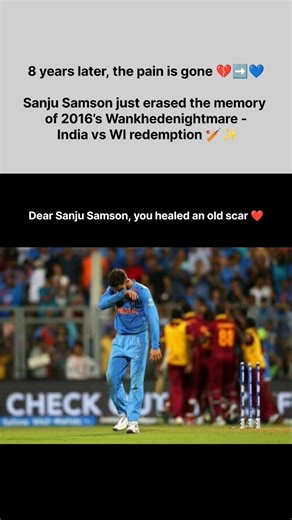 Sanju Samson Erases 2016 Wankhede Nightmare 💔➡️💙 | India vs WI Redemption 🔥