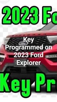How to Program Key on 2023 Ford Ezplorer
