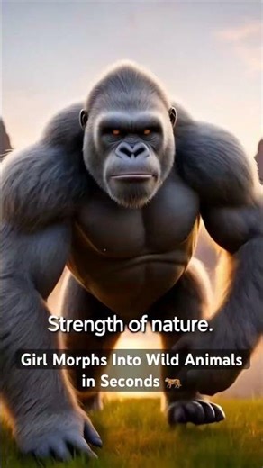 Girl Morphs Into Wild Animals in Seconds 🐅 #shortsviral #aitransformation #aivideo #aicreator