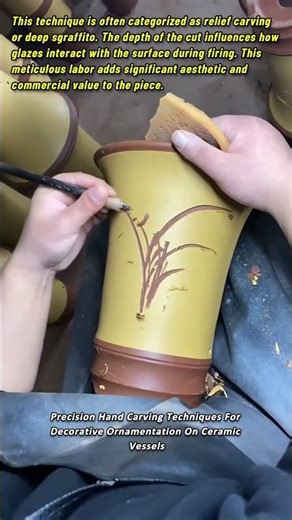 Precision Hand Carving Techniques For Decorative Ornamentation On Ceramic Vessels