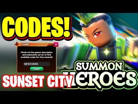 NEW! ALL WORKING SUNSET CITY UPDATE CODES FOR SUMMON HEROES IN 2026! ROBLOX SUMMON HEROES CODES