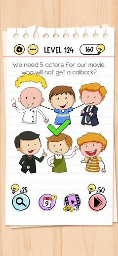 Brain Test Level 124 Solution & Walkthrough | Tricky Puzzles (Android & iOS Shorts)