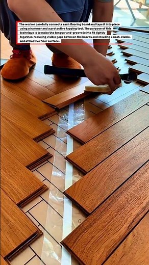Installing Wooden Flooring with a Simple Tongue-and-Groove Technique.