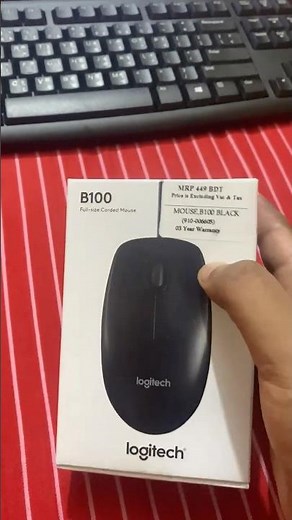 Logitech B100 Review | Mouse with 3 Years Warranty #youtubeshorts #unboxing