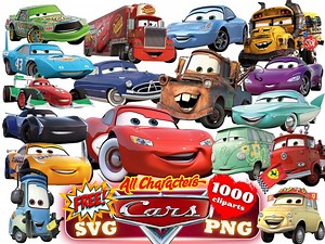 Cars PNG Cliparts Bundle, Cars PNG Cartoon Cliparts, Cars Sublimation, Lightning Mcqueen, Tow Mater, Cars Characters PNG Cliparts (digital) - Etsy