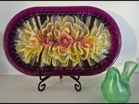 Gorgeous Matching Trinket Trays Filled With Blooms ( ASMR RESIN ART)