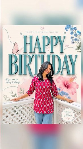 1 Click Birthday Wish Photo with AI 😍 | Easy Editing Trick