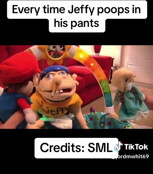 Credit to: SML #smlbestmoments #smlfunnymoments #sml #jeffy #mario #smlclips #fypagetiktok #jeffyfunnymoments #fypシ #viraltiktok #childhoodnostalgia #funny #puppet