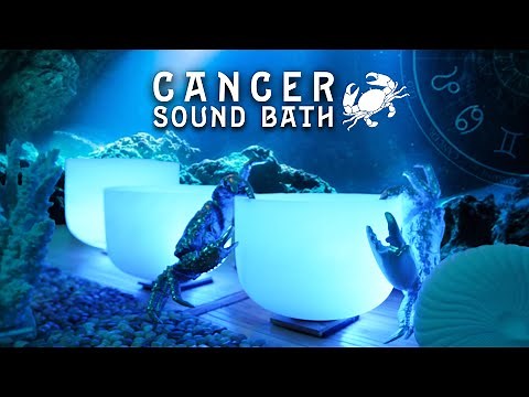 Cancer Sign Sound Bath || Zodiac Meditation Music | Singing Bowls Sleep Music | Calming Water Sounds