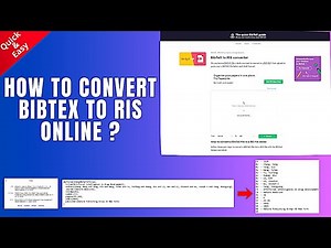 BibTeX to RIS Conversion Tutorial | Fast & Simple Online Tool [Step-by-Step Guide]