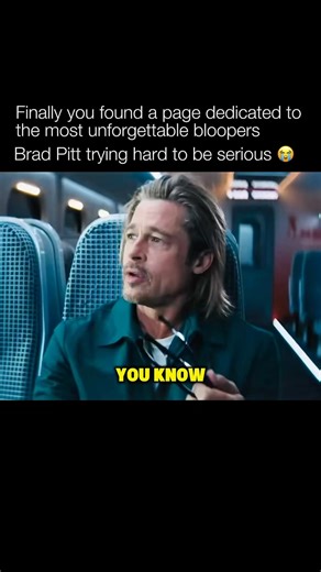 @unforgettablebloopers on Instagram: "Brad Pitt’s performance in Bullet Train (2022) flips the usual action-hero script by leaning fully into self-awareness and comedic restraint. As Ladybug, Pitt plays a hitman who just wants a quiet, low-stress job, only to be trapped on a high-speed train full of assassins, bad luck, and increasingly absurd coincidences. His calm, almost exhausted demeanor becomes the punchline, contrasting sharply with the chaos unfolding around him. What makes the role stan
