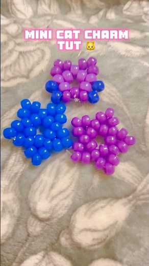 Mini cat charm tut 🐱|| beginner friendly || #kandi #cat #charms #tutorial #fypシ゚viral