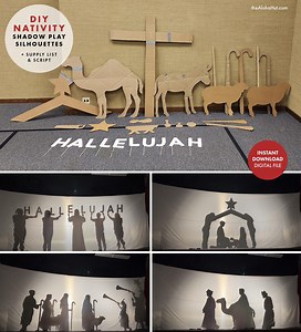 Christmas Nativity Shadow Play Program: Hallelujah Script and Silhouettes Church School Christian Religious Bible LDS - Etsy
