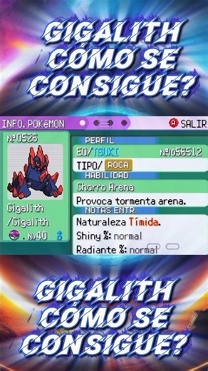 GIGALITH Cómo Se Consigue? Roggenrola y Boldore Cómo Evolucionan? Pokémon QUETZAL Actualización 8.2