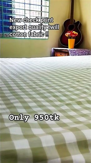 export quality new Cheak print bedsheet price only 950tk 2 head pillow cover and king size bedsheet