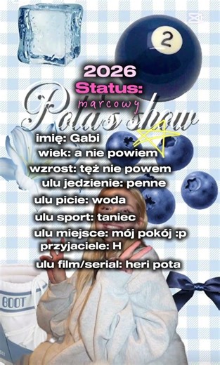 Mój status na marzec:)