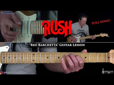 Red Barchetta Guitar Lesson (Full Song) - Rush