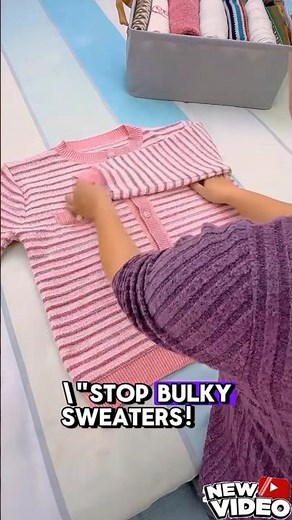 The Best Sweater Folding Hack That Saves Closet Space Instantly | Easy Organization Trick Everyone