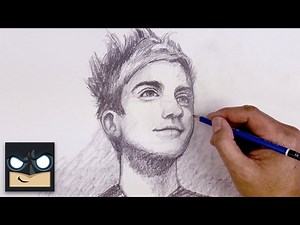 How To Draw Ninja | Tyler Blevins Sketch Tutorial - Videos For Kids