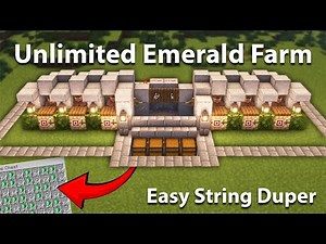 Unlimited Emerald farm | Easy String Duper farm | Aesthetic Villager trading #minecraft #gaming