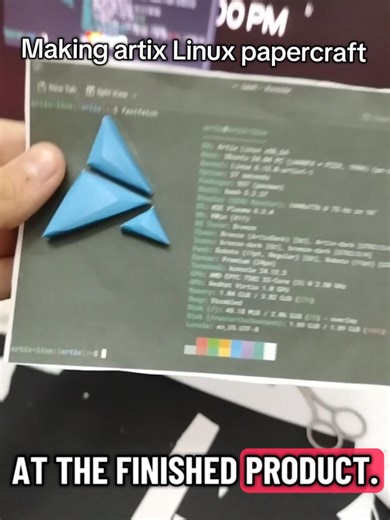 @linuxlarper there u go artix Linux papercraft! #linux #artix #artixlinux #archlinux #papercraft @JustDewIt you're next, I'm waiting