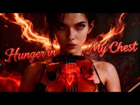 Hunger in My Chest (Epic Red) (Lyrics Video) - Burning Deep Bass Violin Desire Hits Hard 🖤