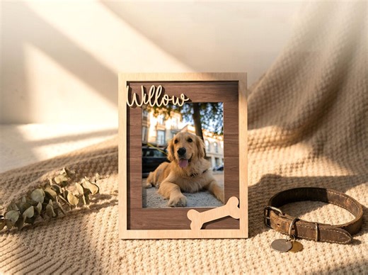 Custom Pet Memorial Frame, Personalized Wooden Picture Frame for Dog, Pet Loss Gift, Gog Mom Gift, Rainbow Bridge Remembrance, Dog Keepsake - Etsy