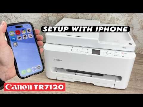 Canon TR7120 : How to Connect to iPhone & Print Using Wifi