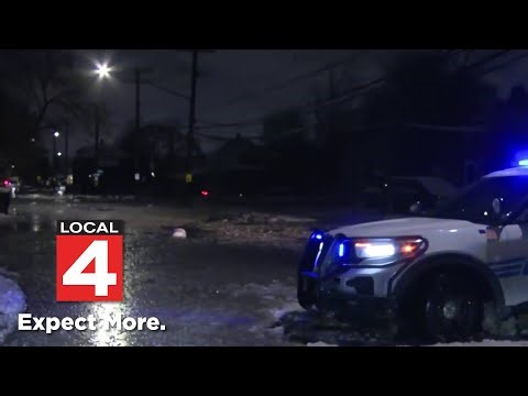 Water main break flooding streets, homes in Southwest Detroit neighborhood