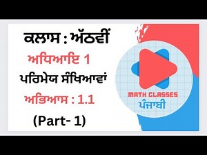 Exercise 1.1(Part-1) in Punjabi || Chapter 1: Rational Numbers || Class 8th PSEB |NCERT Math