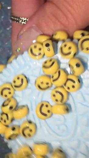 🌙✨ASMR ♡ ฅʕ•̫͡•ʔฅ Sticky Squishy Blueberry Biscuit & Yellow Smiley Face Beads 🫐😊 | Satisfying ASMR