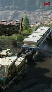 Concrete Slab Delivery to Repair Broken PIER in Snow Runner